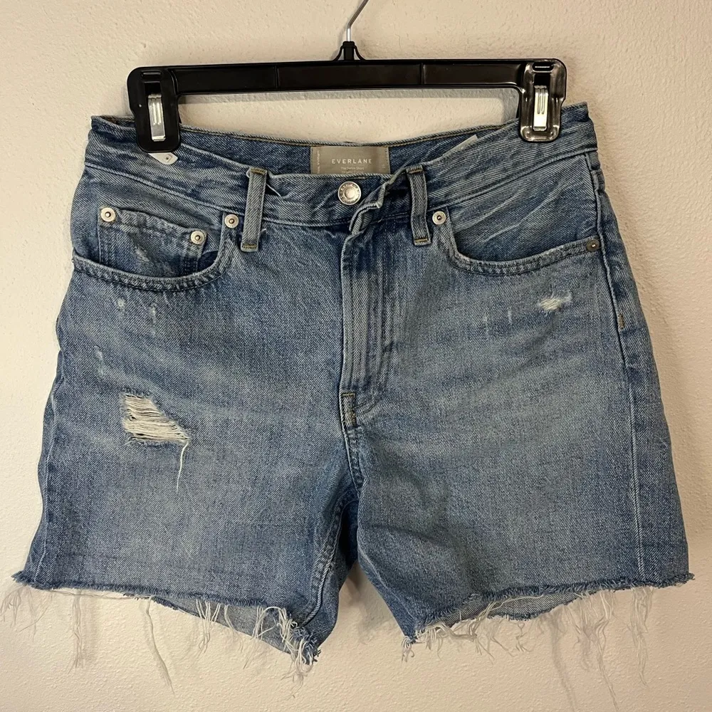 EVERLANE The Demin Short Jean Shorts Organic Cotton Size 25 - Image 3