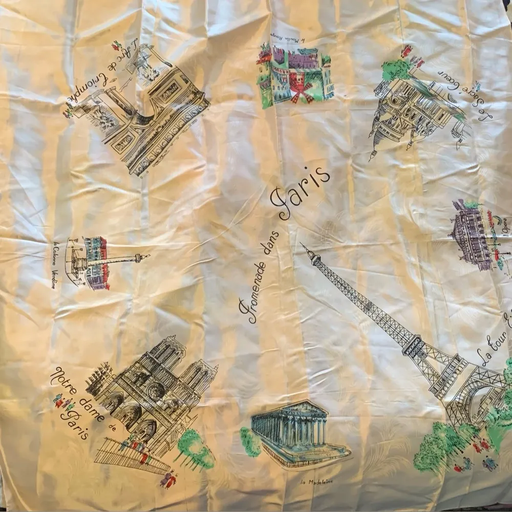 Vintage Paris Landmark Scarf - Image 2