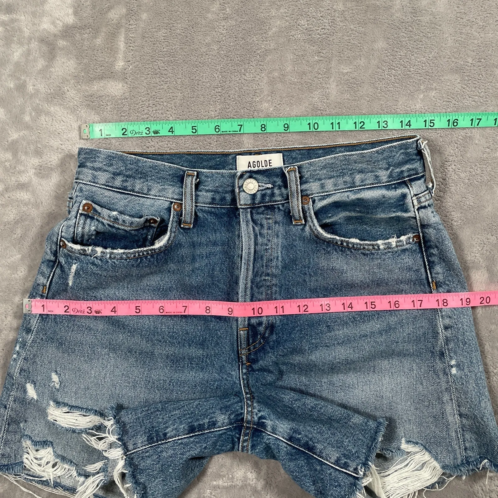 Agolde Parker Shorts 26 Cut Off Distressed Boho Festival Coastal Cowgirl - Image 13