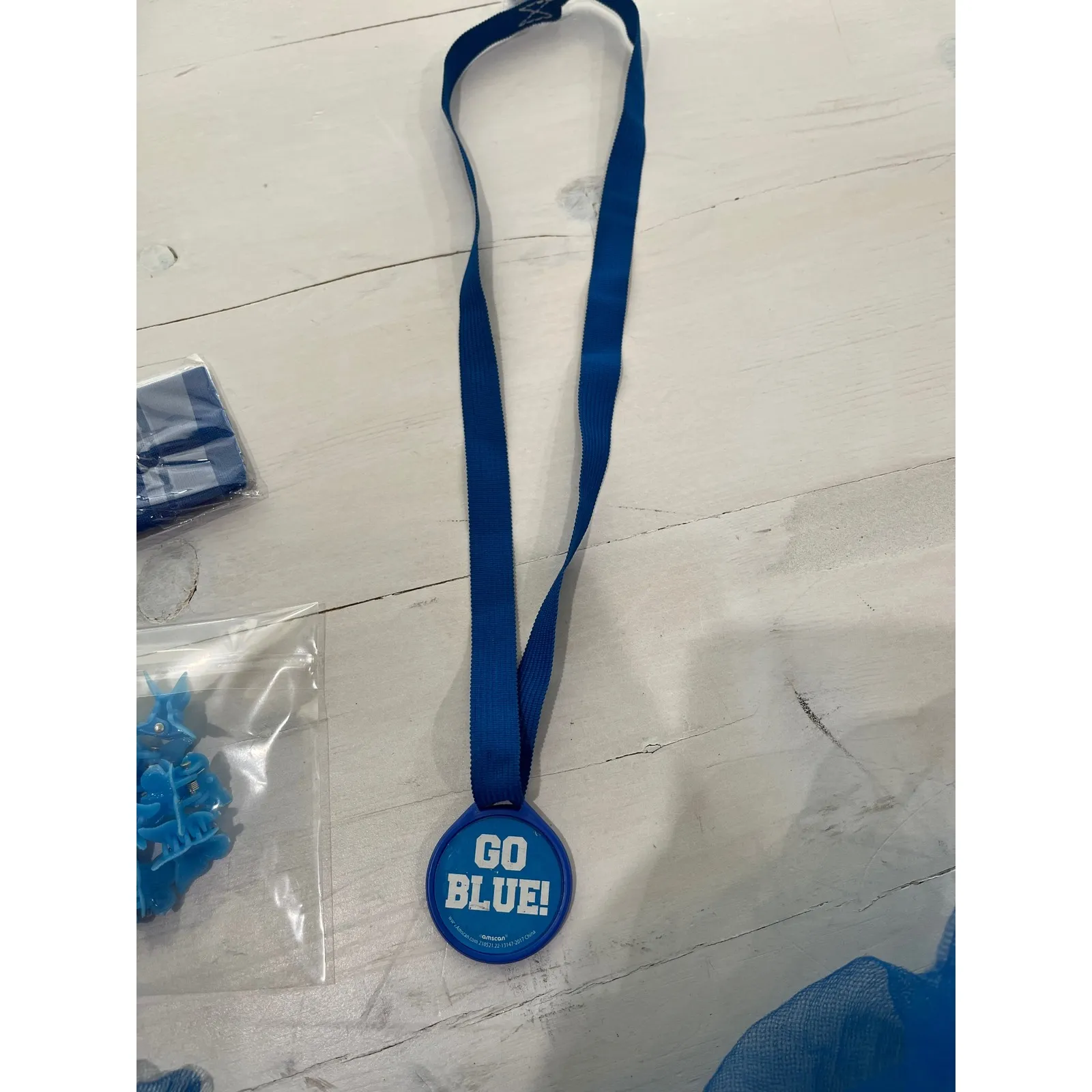 Spirit Costume Tutu Go Blue Medal Headband Hair Clips One Size color‎ war camp - Image 5