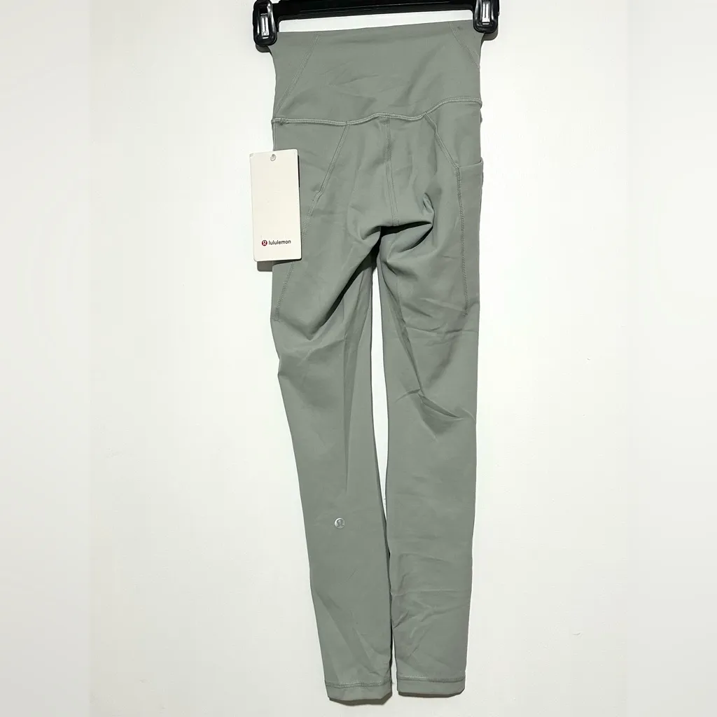NWT Lululemon Wunder Train High-Rise Tight with Pockets 25" Size 2 Jade Grey - Image 6