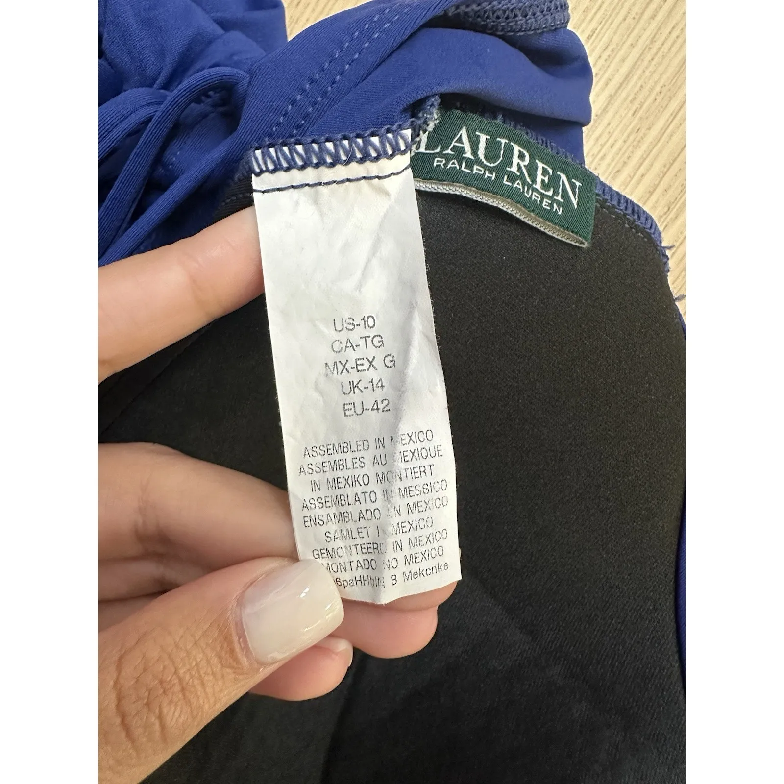 Lauren Ralph Lauren Womens Beach Solids Slimming Fit One Piece - Size 10 Xx1700 - Image 5