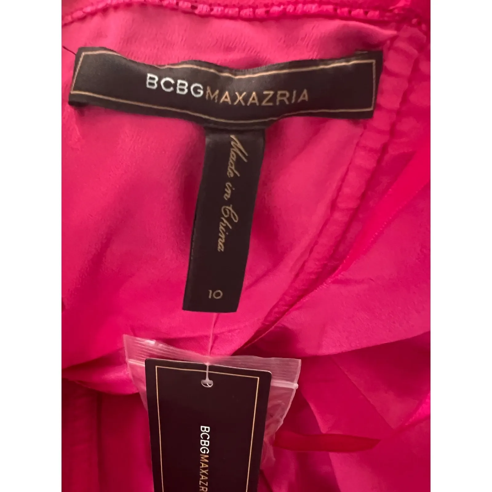 BCBGMaxAzria‎ Women's Pink Begonia Strapless Bubble Cocktail Mini Dress Size 10 - Image 4