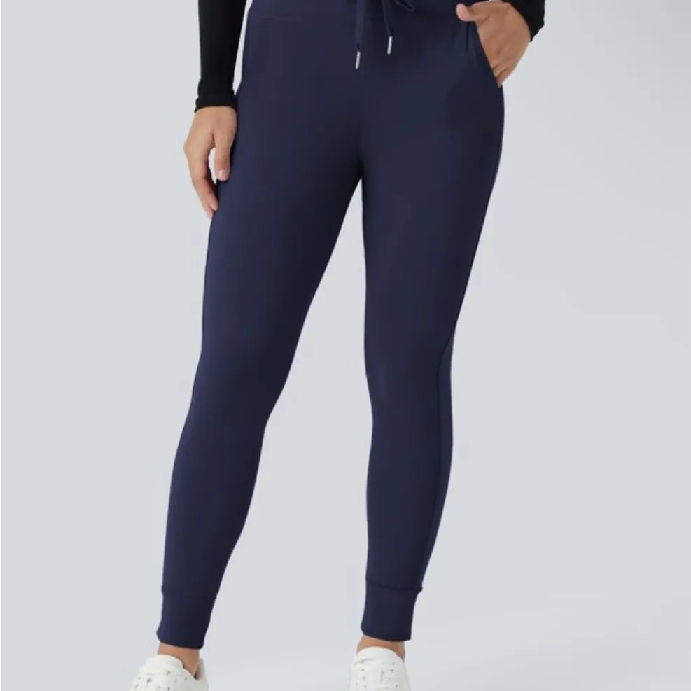 HALARA SoftlyZero Plush High Waisted Drawstring Full Length Jogger Size S - Image 13