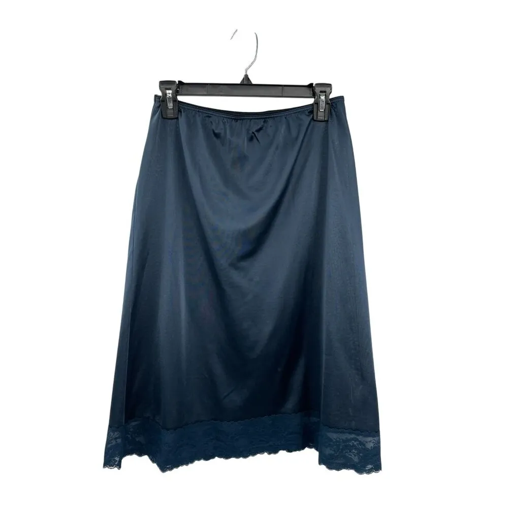 Vintage Lorraine Half Slip Womans Tall Med Used Dark Blue Size undefined - Image 2