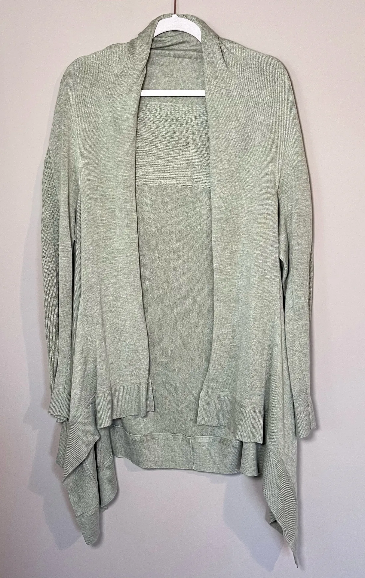 Lululemon Cashlu Cashmere Blend Knit Wrap Cardigan Rosemary Green - Image 2