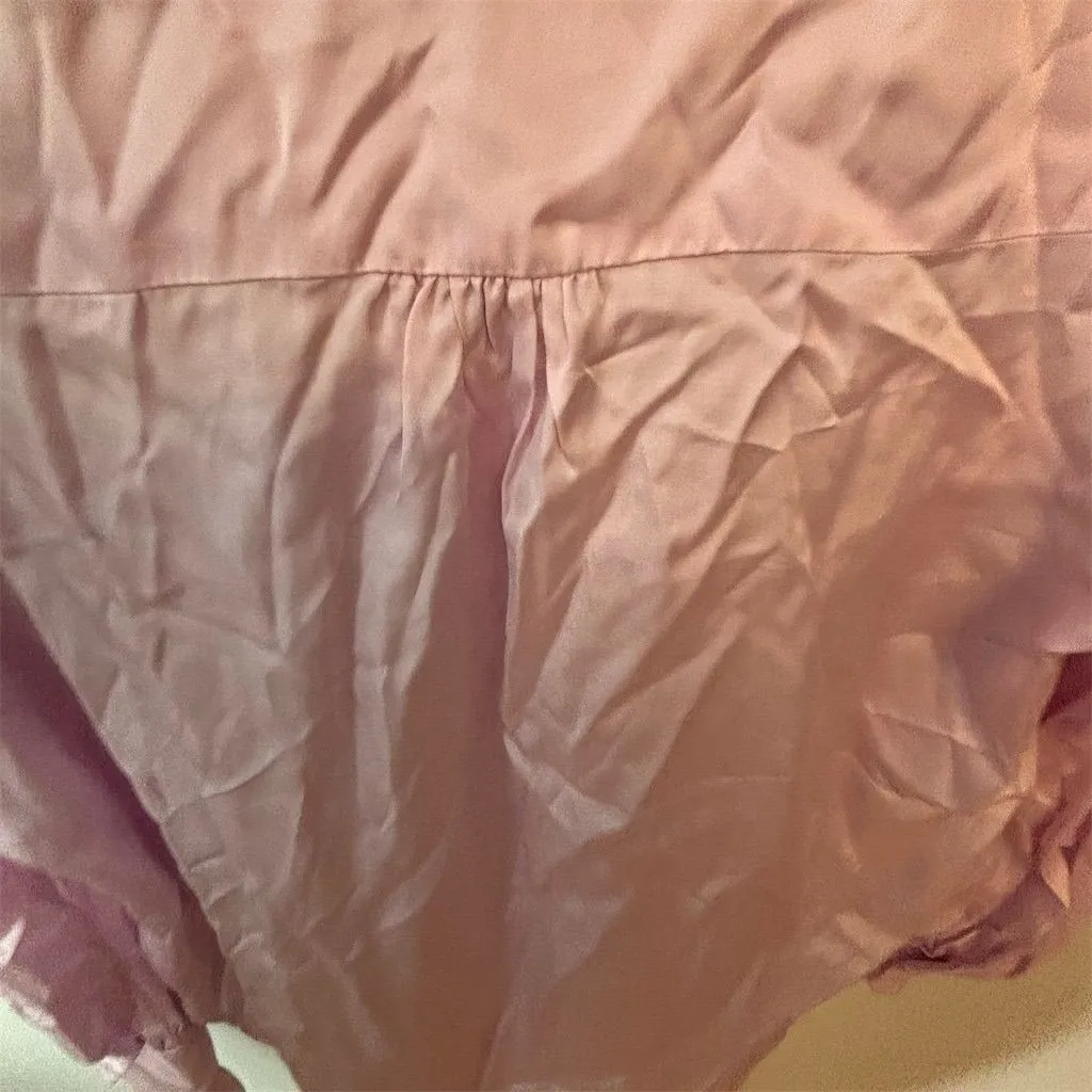 Habitual Women's Pink V-Neck Long Sleeve Blouse Size L Casual‎ - Image 4