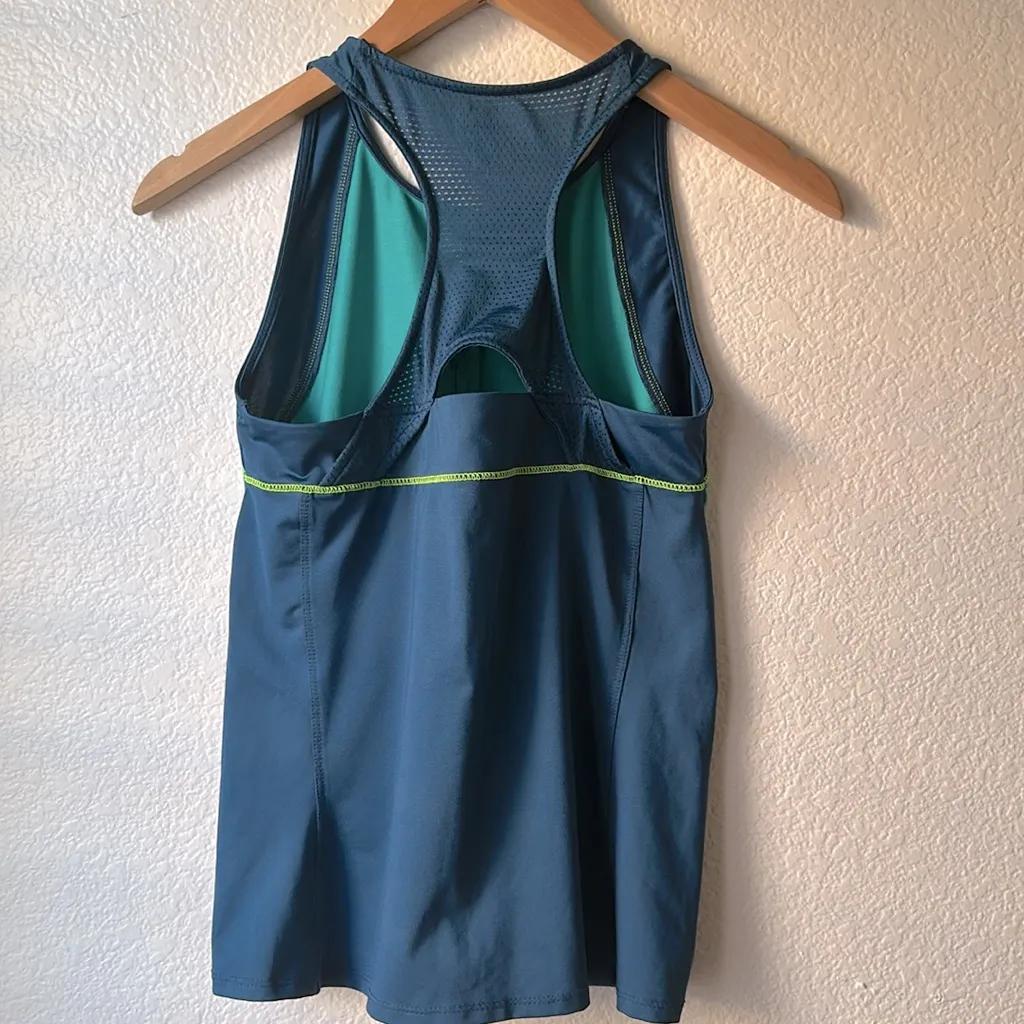LUCKY IN LOVE Tennis Tank Top size Small Green - Image 4