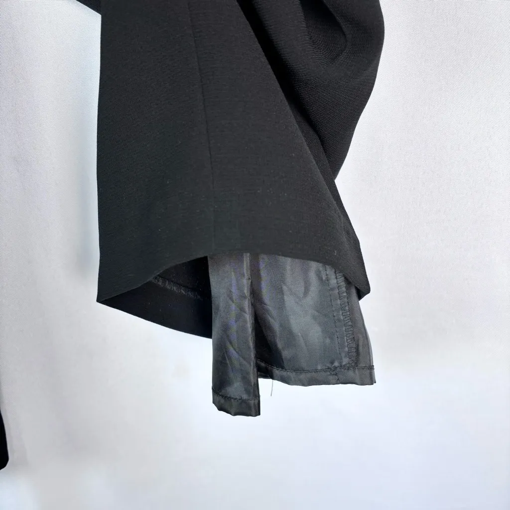 Kasper black wide-leg dress trouser pants with full lining Size 4P - Image 6