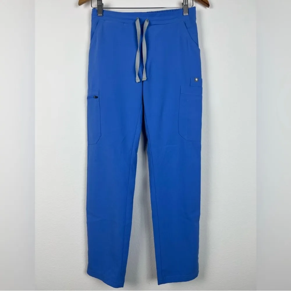 Figs Royal Blue Yola High Waited Skinny Scrub Pants Size XS - Image 3