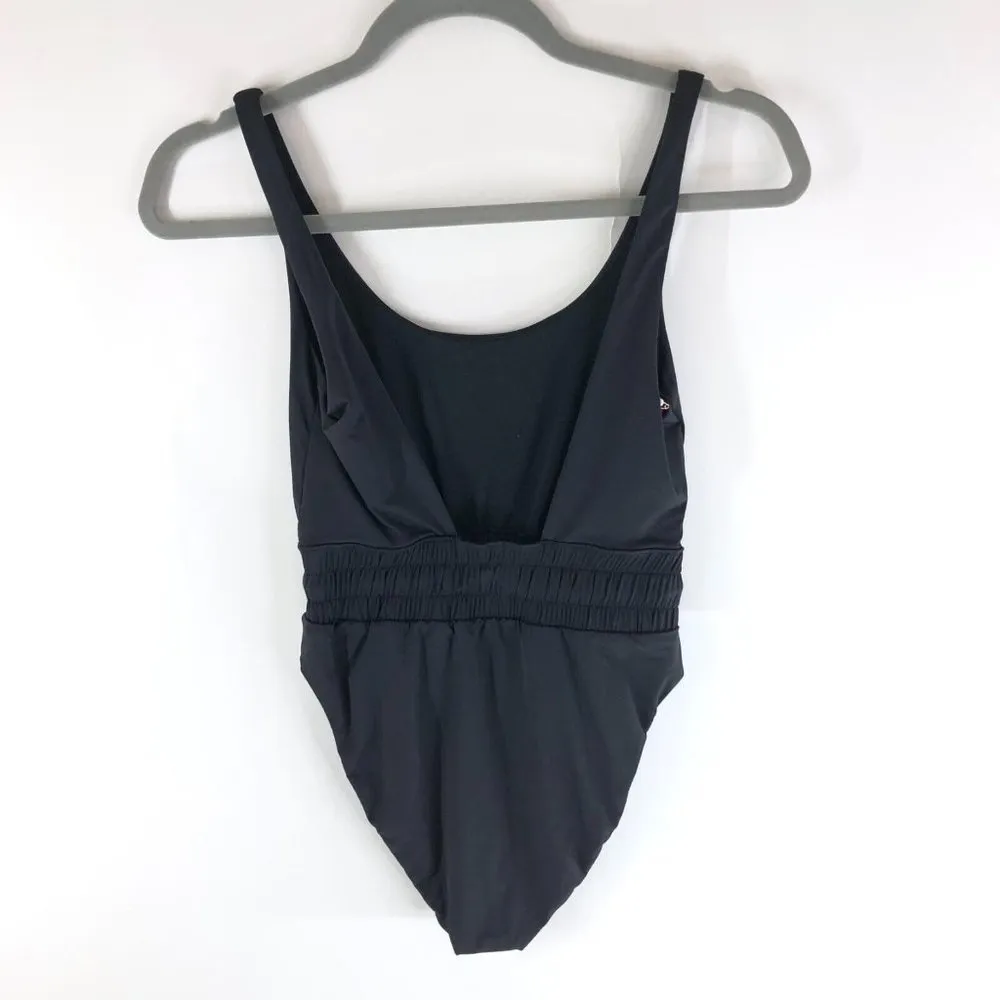 Good American Waist Framer One-Piece Swimsuit Drawstring Black 0 US XS - Image 2