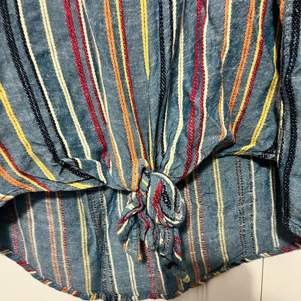 Keep in touch multicolored striped shirt in large - Image 2