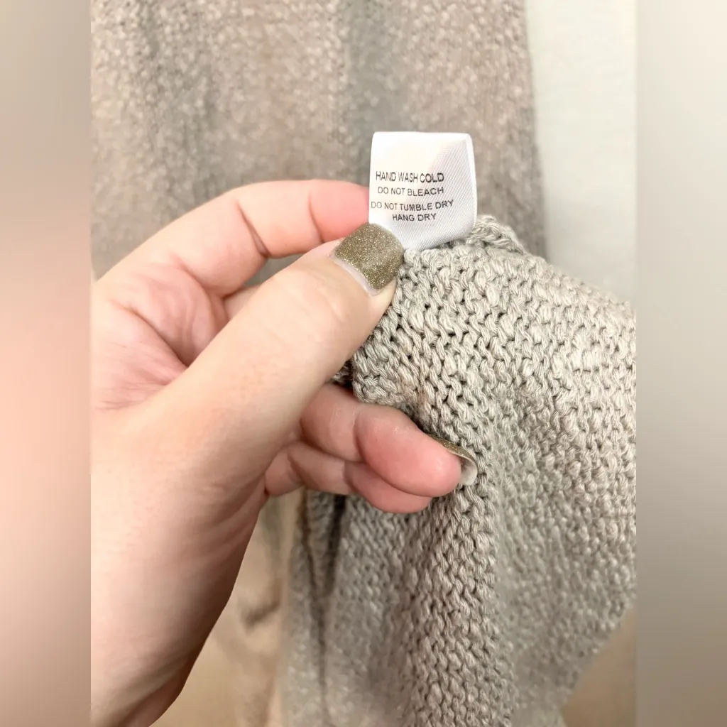 Stitch and Feather Knit Crochet Tank Midi Dress Taupe Gray Size M Size M - Image 10