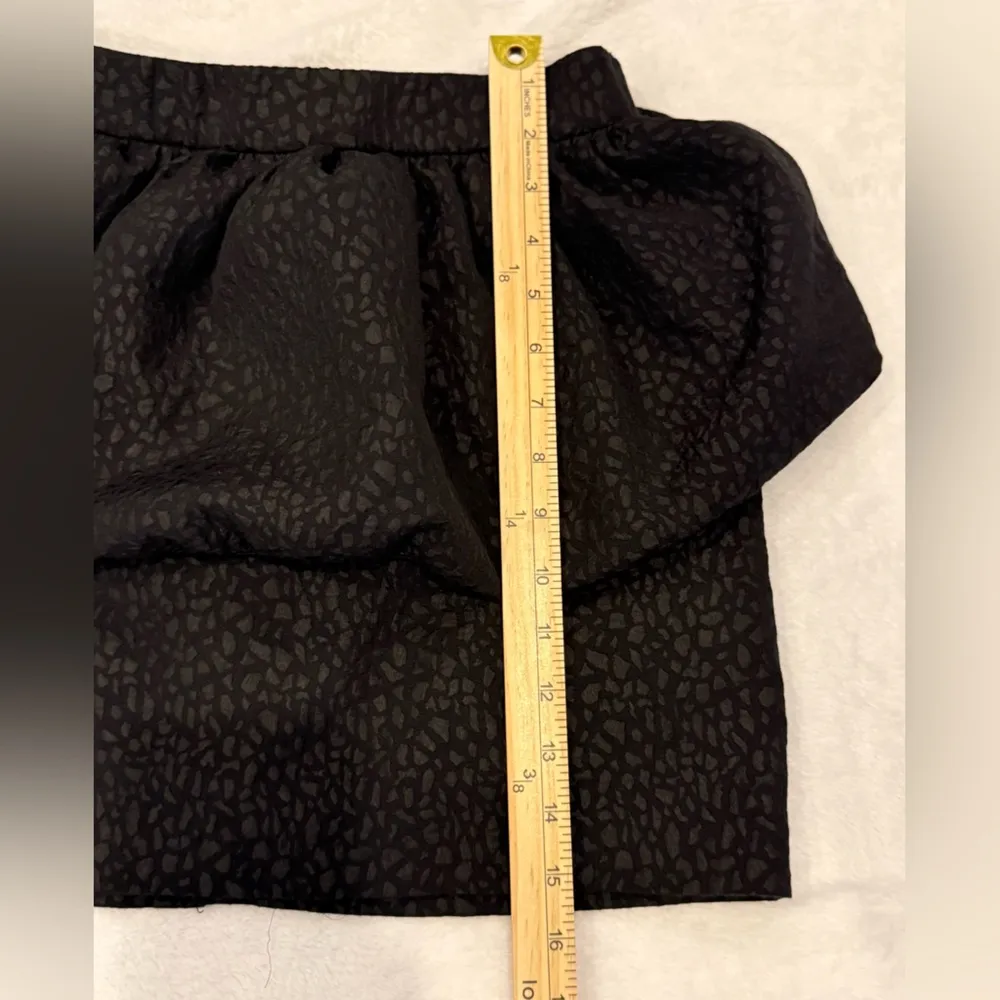 Zara Black Ruched Bubble Mini Skirt Cocktail - Image 4