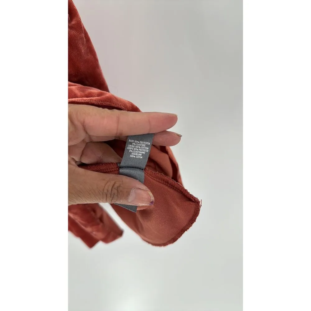 Aerie Velvet Layered Tank top boxy loose fit rust sienna colored sz  xs feminine - Image 7