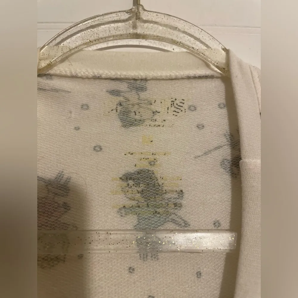 Peanuts Cartoon Winter Light Sweater White Size M - Image 2