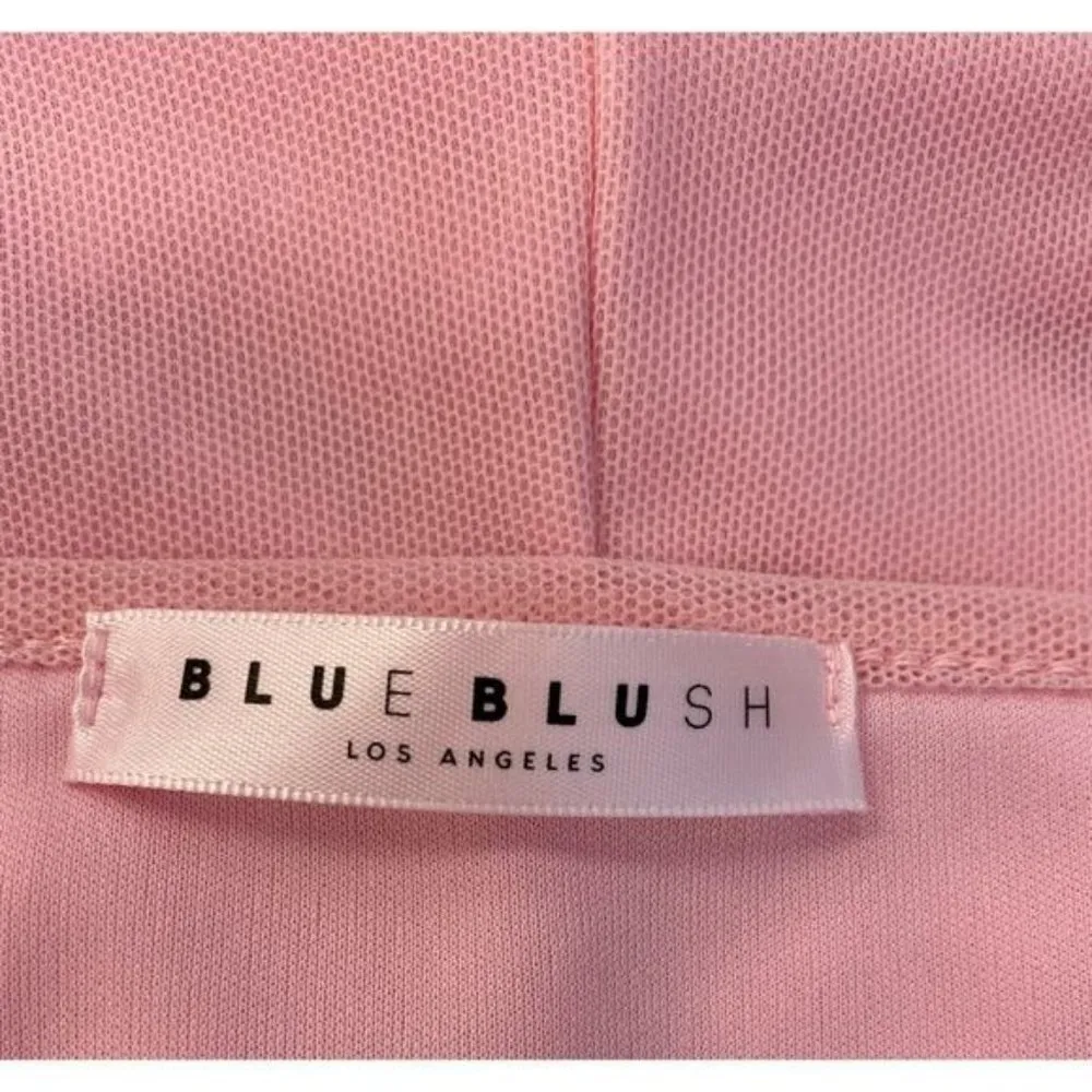Blue Blush Mesh Bodycon Mini Dress Light Pink Size Large NWT - Image 6