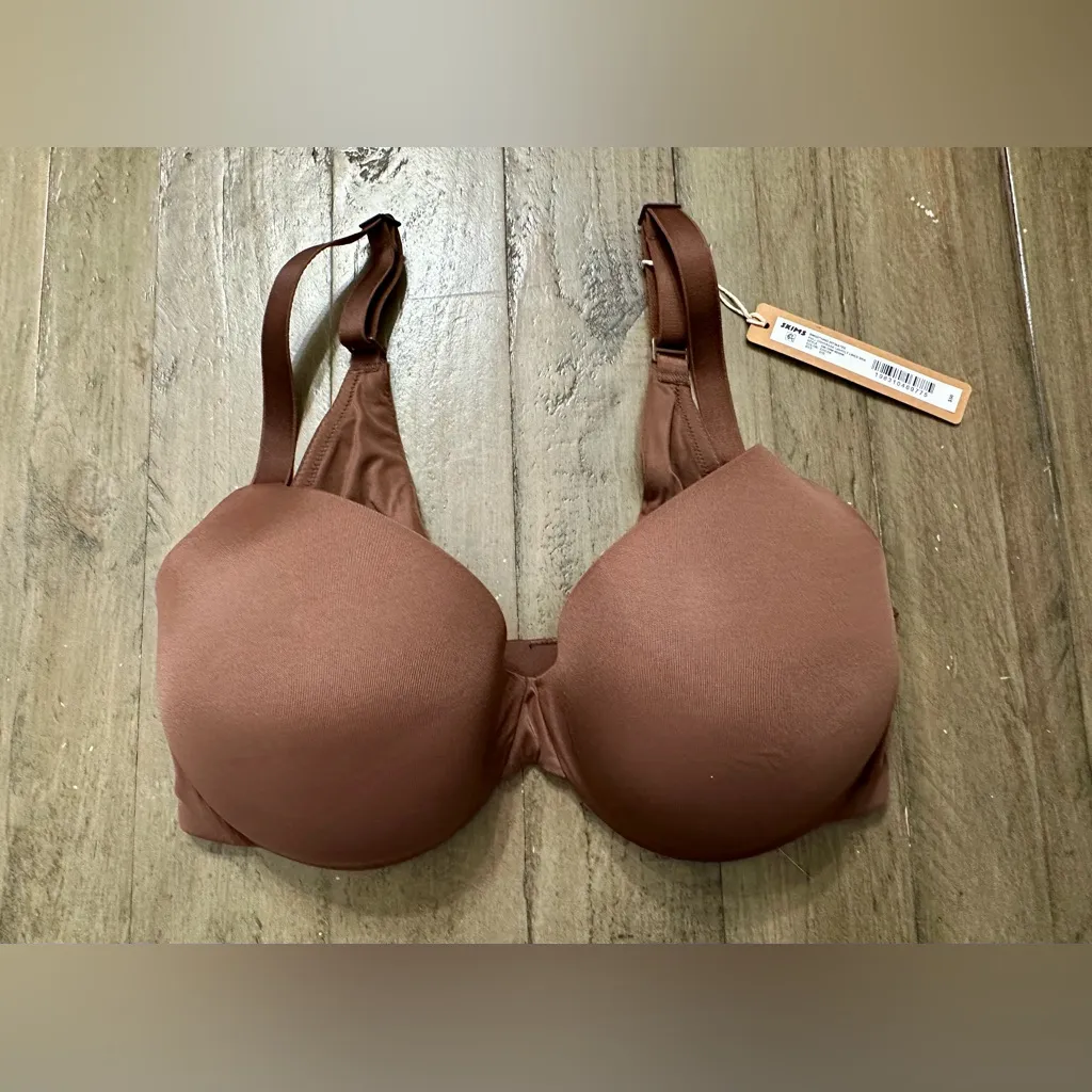 NWT SKIMS Smoothing Intimates Full Coverage Bra - Cocoa Brown - 32D - Image 3