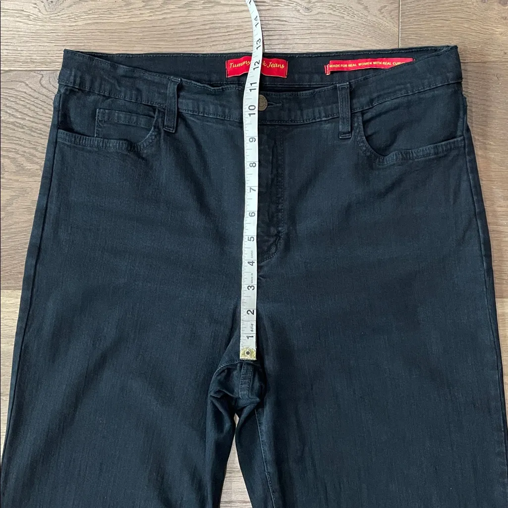 NYDJ Tummy Tuck Black Jeans Straight Leg Size 12 - Image 4