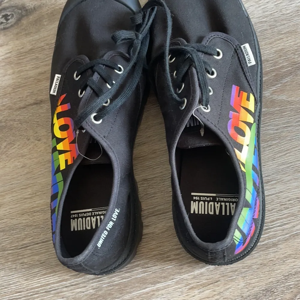 Palladium Love United Black Canvas Shoes Size M9/W10 - Image 8