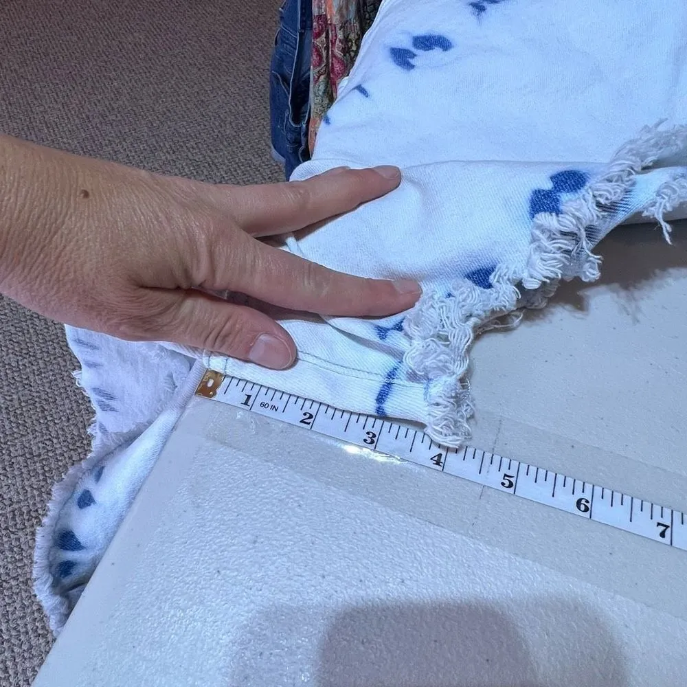 AVA‎ VIV denim shorts tie dye cut off Size 20 plus size 2X hi rise - Image 8