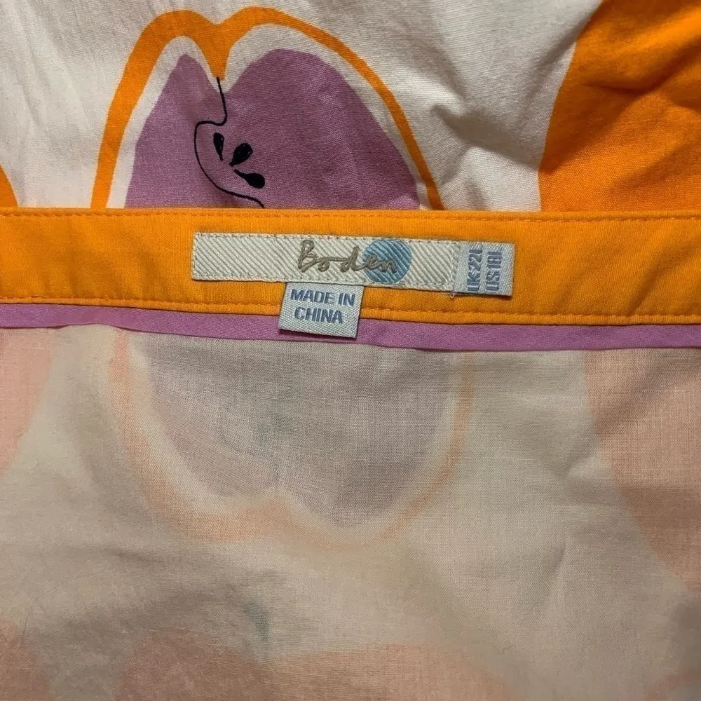 Boden apple print skirt (RARE and HTF) Orange Size undefined - Image 6