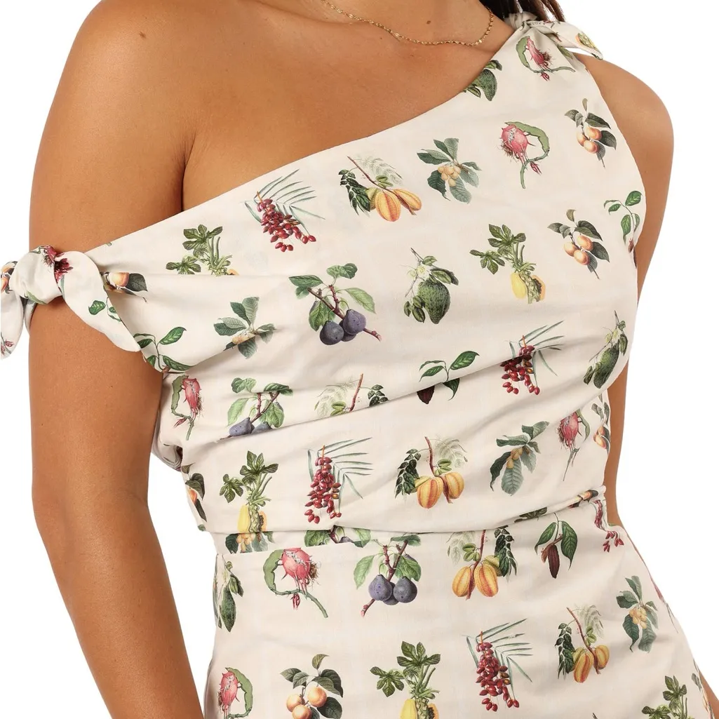 Petal & Pup One Shoulder Floral Dress - Cream - Image 5