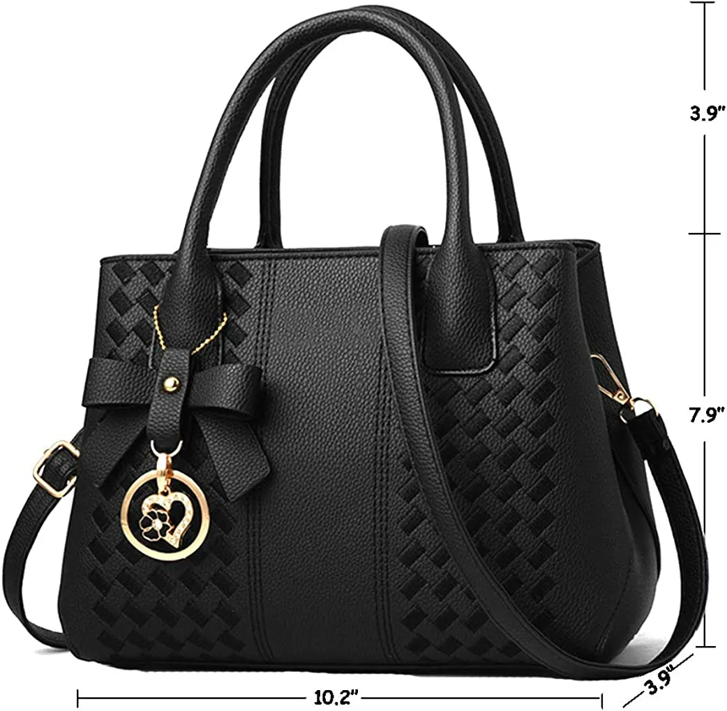 Purses and Handbags for Women Fashion Ladies PU Leather Top Handle Satchel Shoulder Tote Bags - Image 4