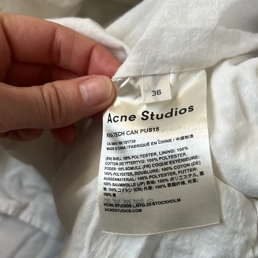 Acne Studios White Pleated Skirt Size 36 - Image 5