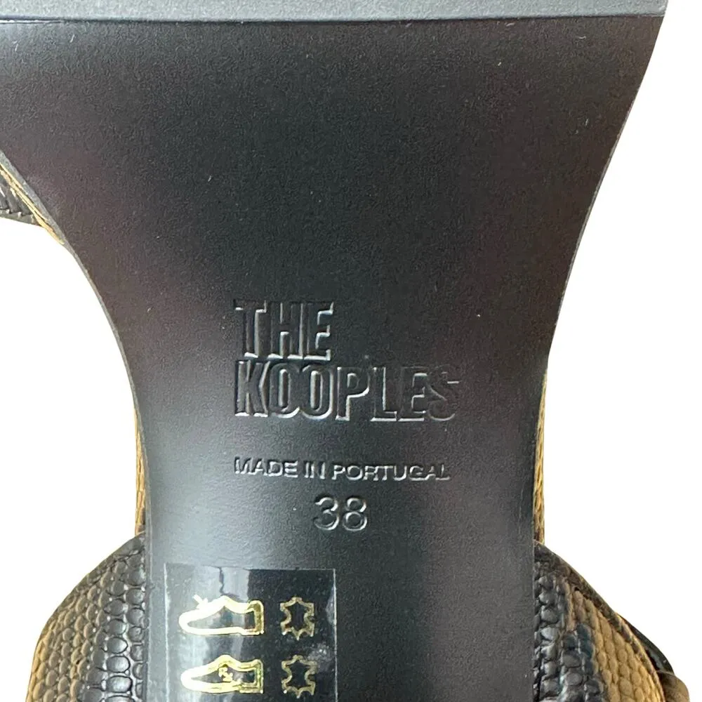 The Kooples Women’s Sz EU 38 US 7 Black Ankle Strap High Heel Leather Sandals - Image 7