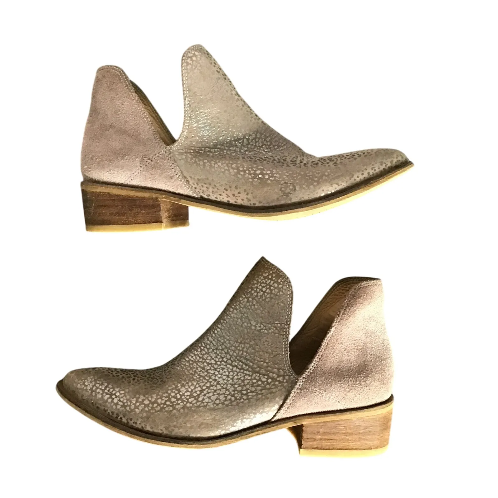 J Crew Ankle Pull On Boots Size 7.5 Open Sides Kaanas Beige Soft Comfortable Tan - Image 3