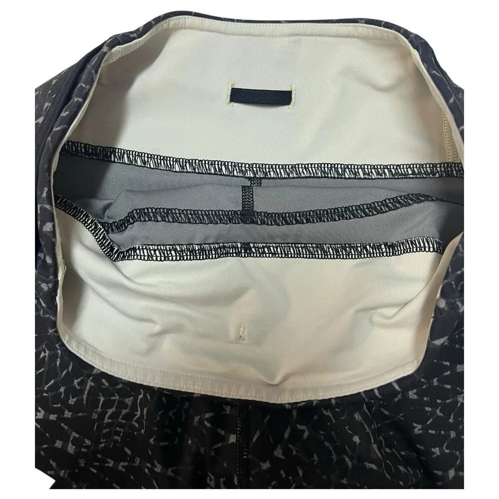 Lululemon Leggings Womens 4 Capri Geometric Leggings Logo Athletic Yoga Black - Image 7