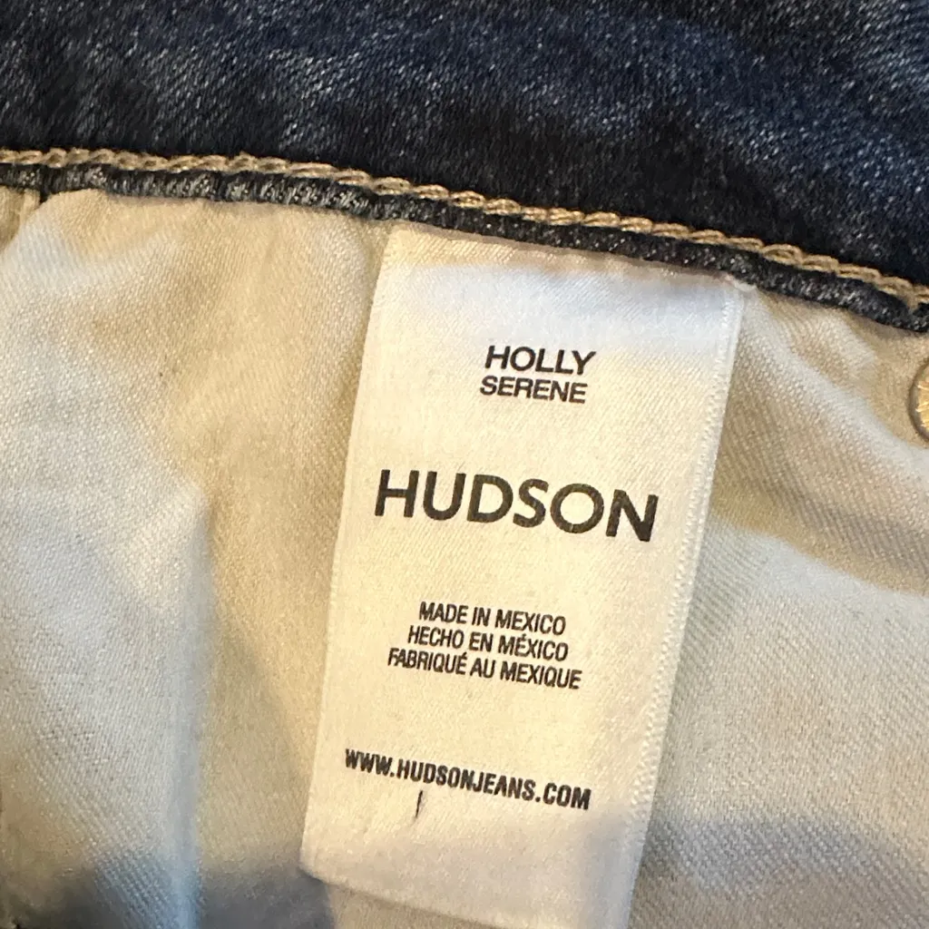 Hudson Jeans Holly Serene High Rise Flared Raw Edge Destroyed Knee Detail - 26 - Image 4