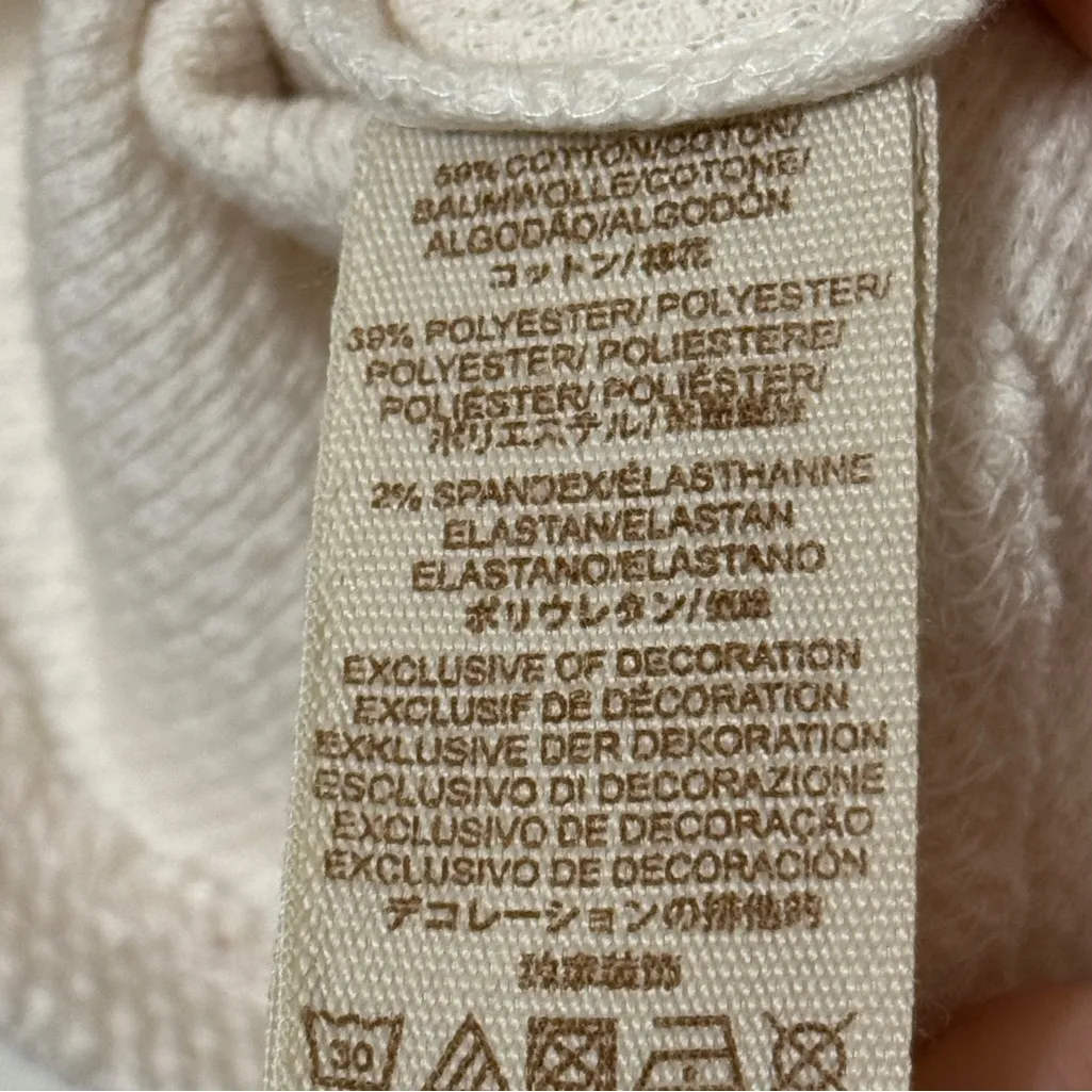 Free People Masquerade Thermal Size XS Cream White Long sleeve Lace Floral Top - Image 7