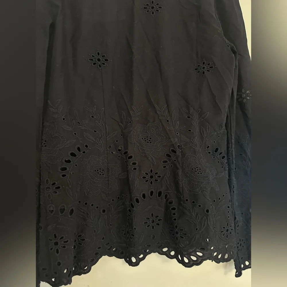 & Other Stories Black Eyelet Puff Sleeve Blouse | Paris Atelier NWT Size 0 (XS) - Image 7