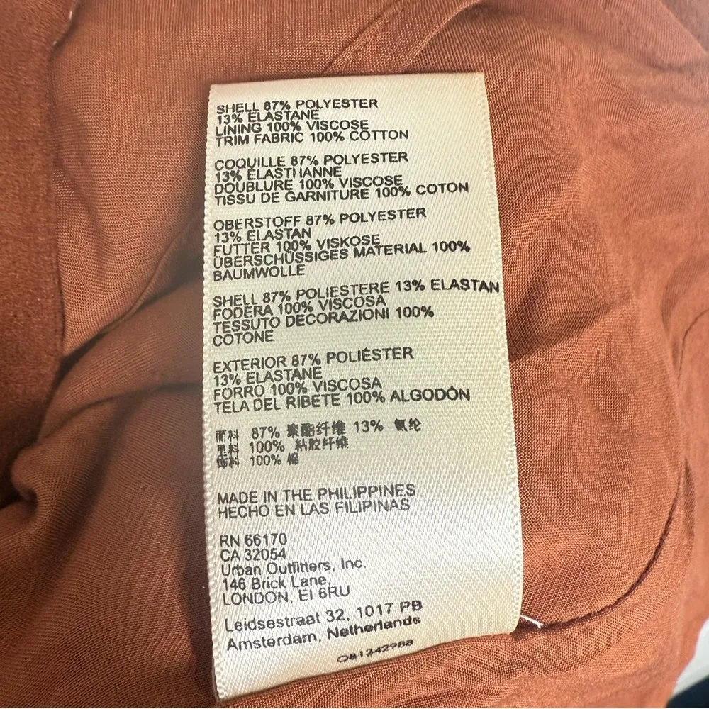 Anthropologie Faux Suede Overall Mini Dress/Pinafore W1529 Sz 8 - Image 10