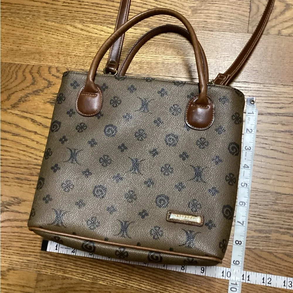 Rosetti purse. Dark taupe with brown leather handles and strap. Super cute - Image 10