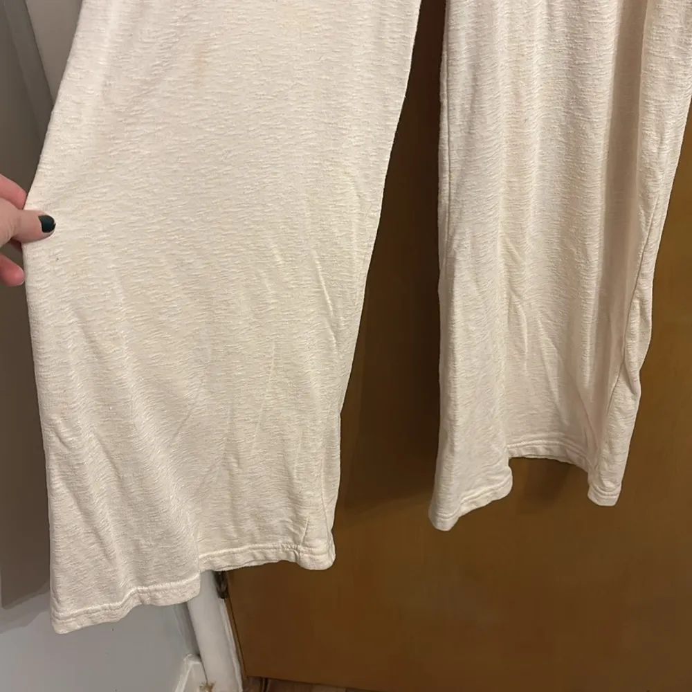 Boho cream-colored, wide leg lounge pant - Image 2