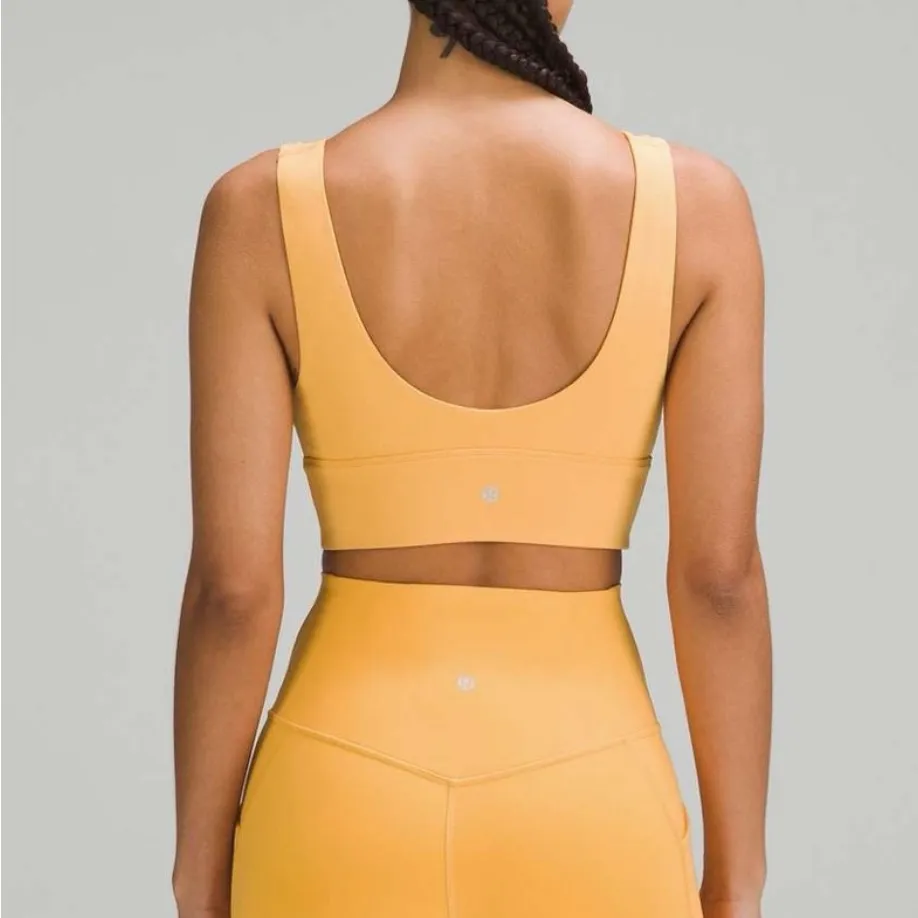 Lululemon Align V Neck Bra Light Support Mango Dream size 8 Orange - Image 2