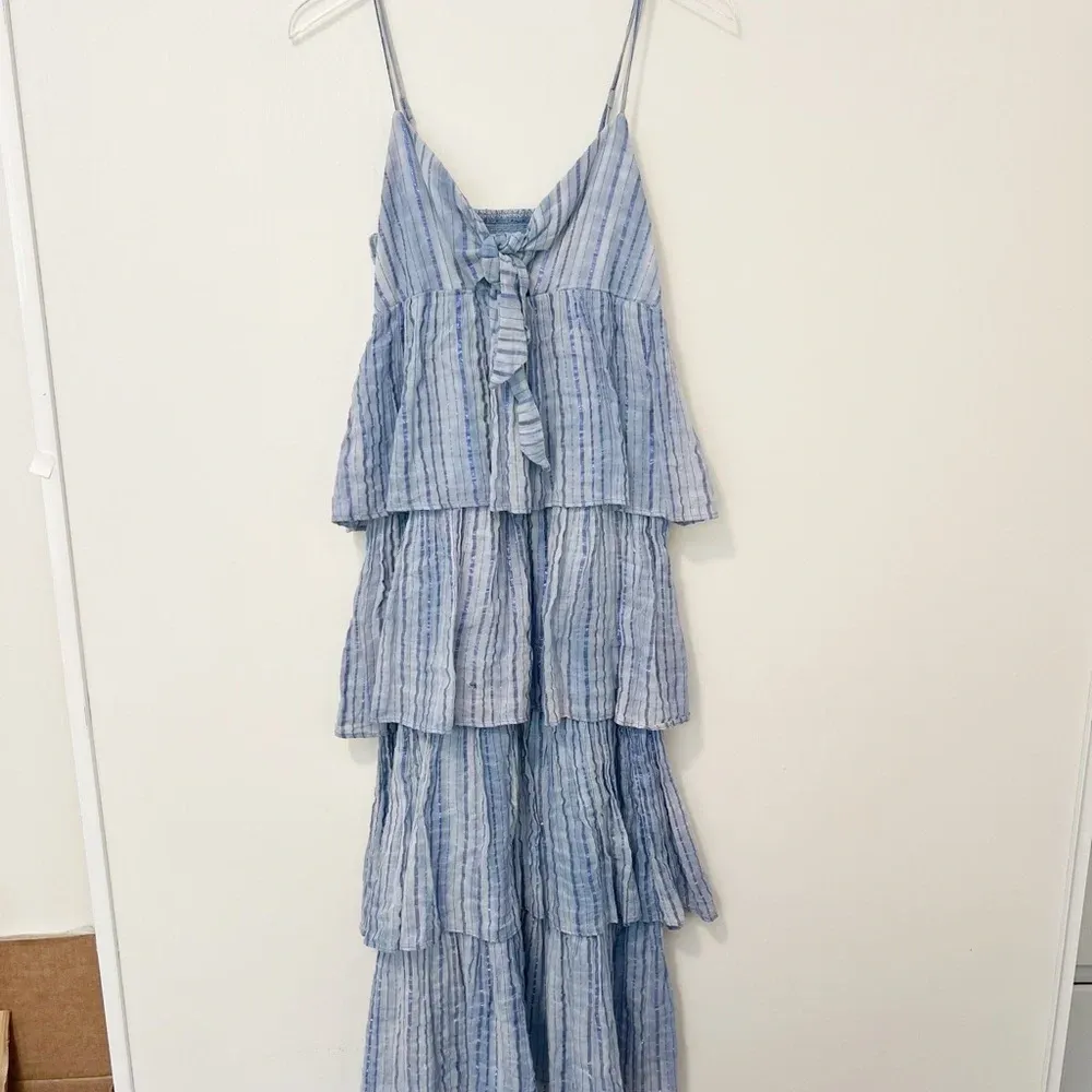 SAYLOR Jameela Midi Dress in Indigo‎ size Large Tiered - Image 2