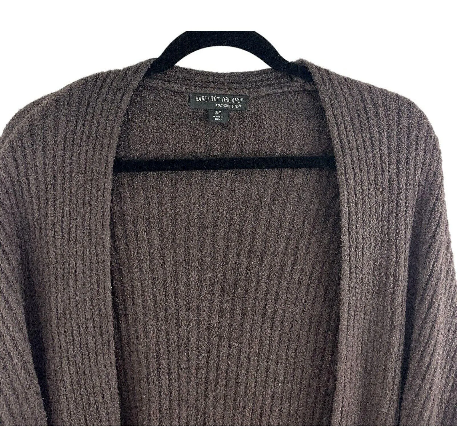 Barefoot Dreams CozyChic Lite Ribbed Shrug Cardi Sweater S M Beachy Cozycore - Image 9