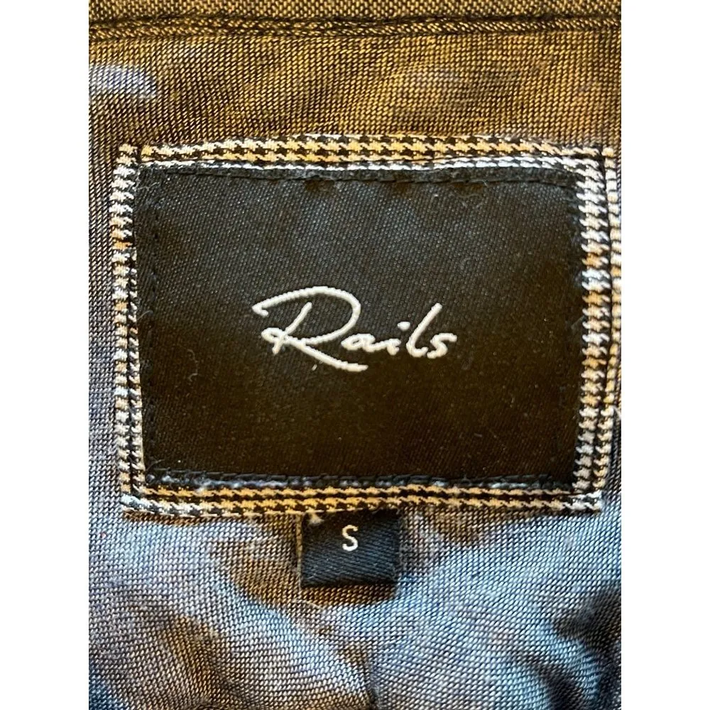 Rails Red And Blue Plaid Long Sleeve Button Down Collared Flannel Shirt Size S - Image 7