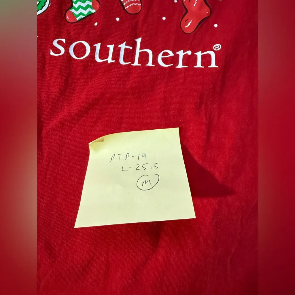 Simply Southern Red Christmas Happy Owl Long Sleeve T-shirt Size M - Image 9