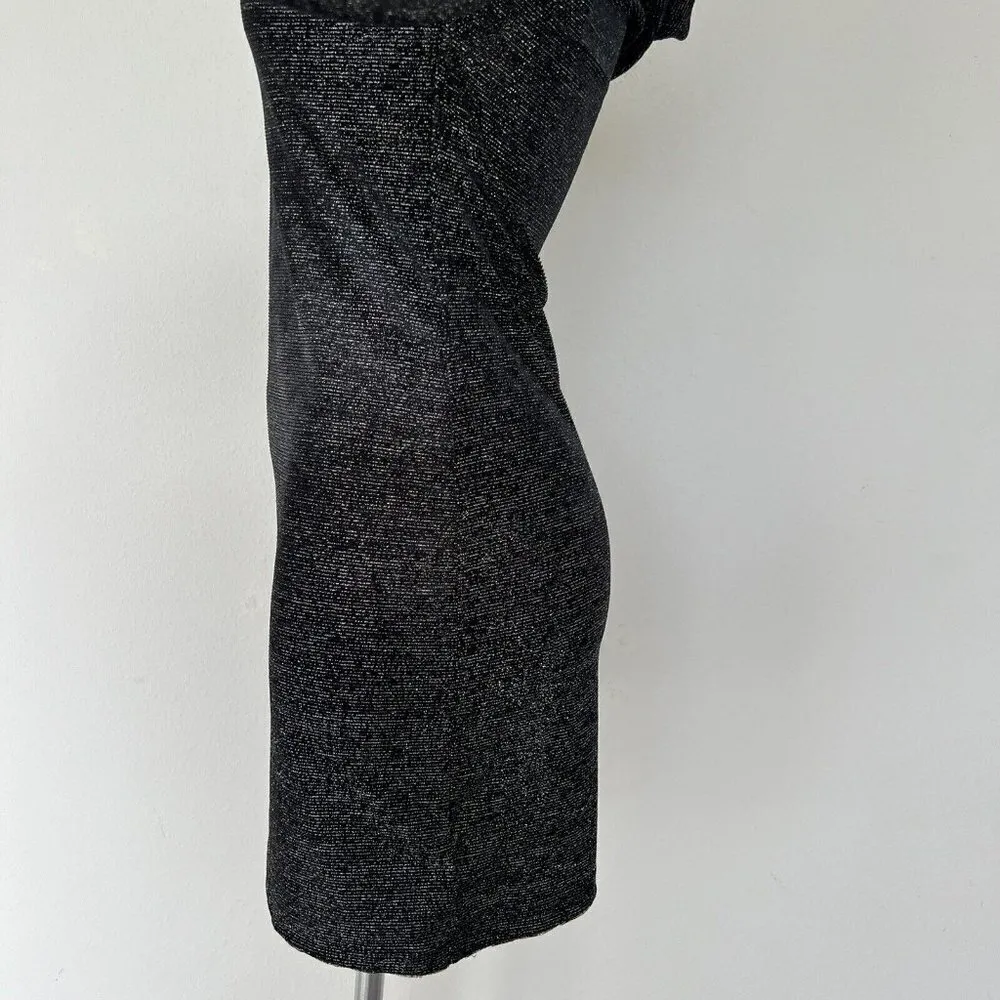 Michael Kors sparkle Cowl Back Dress Black PETITE Size XSP Long Sleeve NEW - Image 11