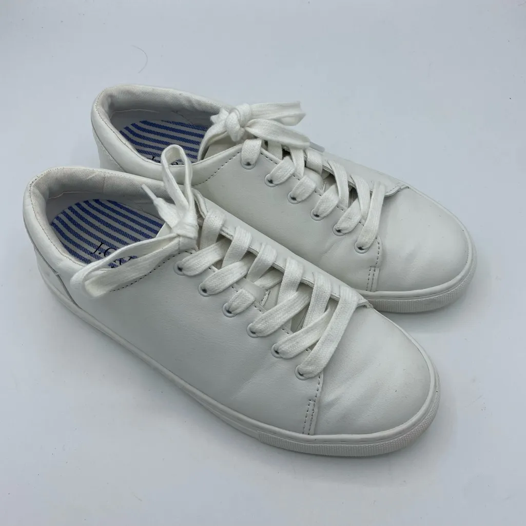 J.Crew Factory Road Trip Lace Up Sneakers White BC186 Women Size‎ 6 - Image 2