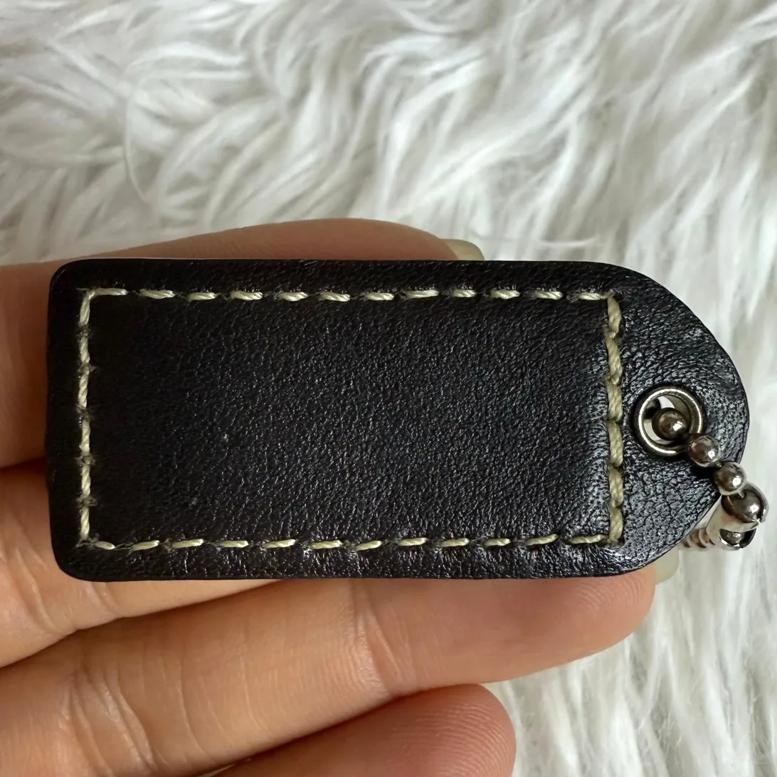 1.5" y2k COACH Vintage Fob Bag Charm Hang tag Hangtag - Image 2