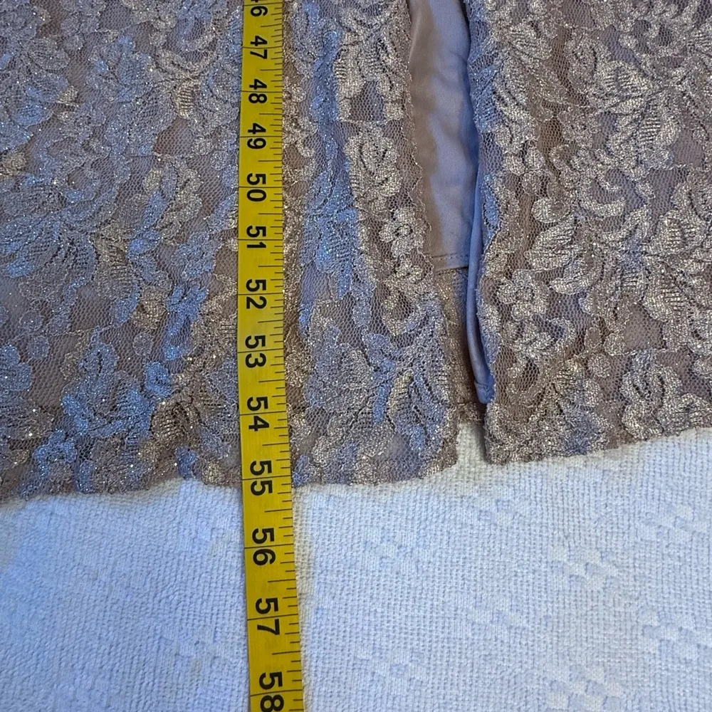 Oleg Cassini Elegant Lace Maxi Dress in Cream - Image 7