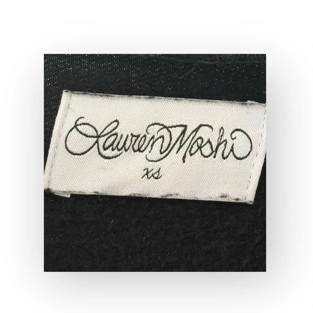 Lauren Moshi ᨎ Noleta Ruby Lip Super Soft Pullover Sweatshirt ᨎ Jet Black ᨎ XS - Image 11