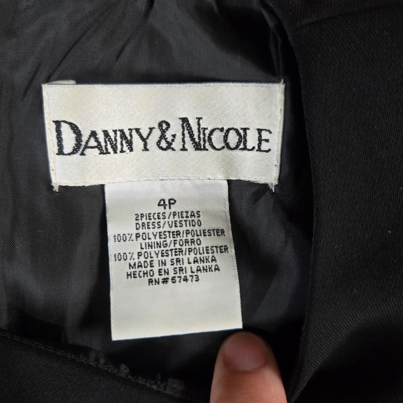 Vintage 90s Houndstooth Dress Jacket Set Danny & Nicole Dress Longline Blazer 4P - Image 10