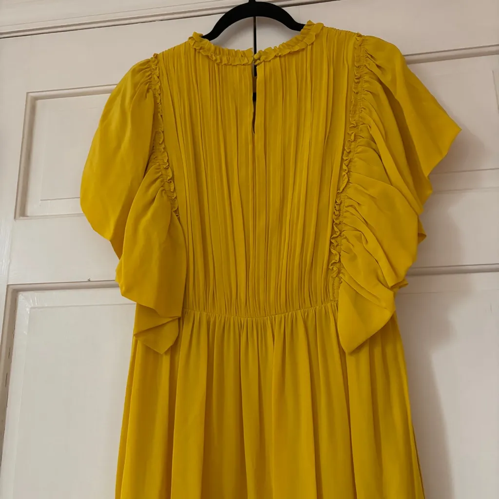 NEW Ulla Johnson Ilaria Dress Sunsprite Yellow Ruffle Silk Midi Dress Size 8 NWT - Image 15